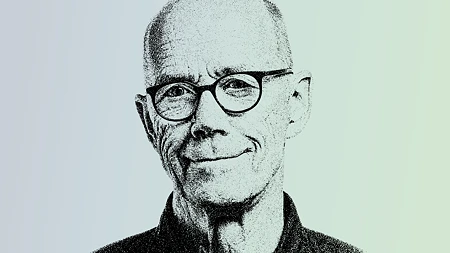 Punktgrafik-Porträt von Erik Spiekermann.