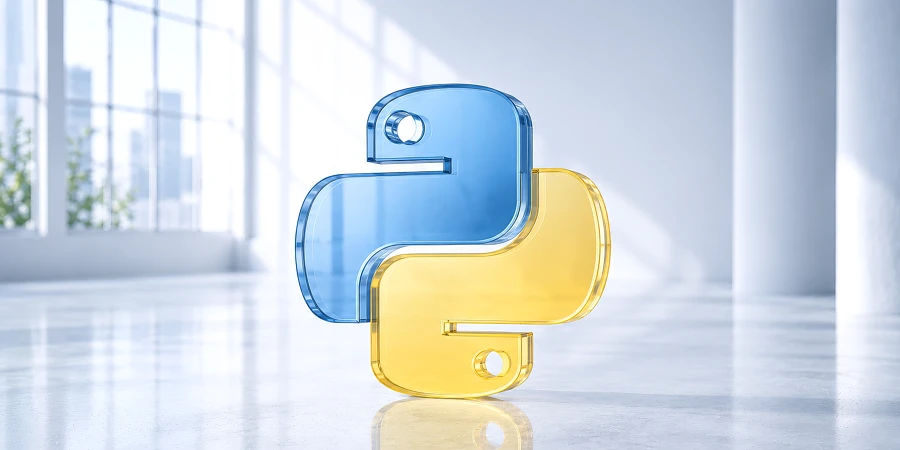 Logo der Programmiersprache Python. KI-generiertes Bild